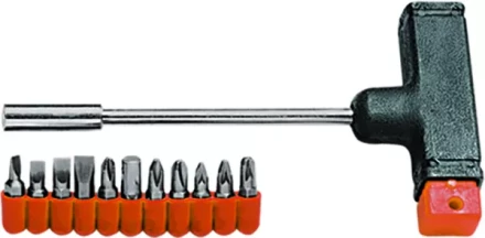 Отвертка с Т-образной ручкой, набор бит, 11 шт  SPARTA 115655 купить в Надыме