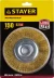 STAYER "PROFESSIONAL". Щетка дисковая для УШМ, витая стальная латунированная проволока 0,3мм, 150ммх22мм 35122-150 купить в Надыме