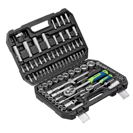 Набор инструментов Сибртех 13388, 1/2", 1/4", пластиковый кейс, 94 предмета купить в Надыме