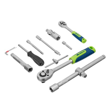 Набор инструментов Сибртех 13388, 1/2&quot;, 1/4&quot;, пластиковый кейс, 94 предмета купить в Надыме