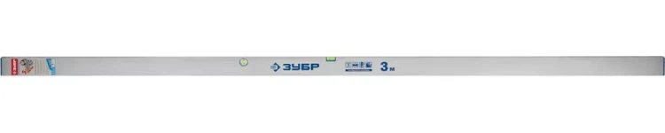 Правило-уровень ЗУБР "ЭКСПЕРТ", с ребром жесткости , 2 глазка, усиленный прямоугольный профиль 1,6мм, 3,0м 10753-3.0 купить в Надыме