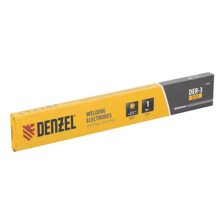 Электроды Denzel DER-3, диам. 2,5 мм, 1 кг., рутиловое покрытие, 97501 купить в Надыме