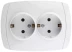 Розетка СВЕТОЗАР "CITY LIGHT" двойная в сборе, с заземлением, цвет белый, 16А/~250В SV-54207-W купить в Надыме