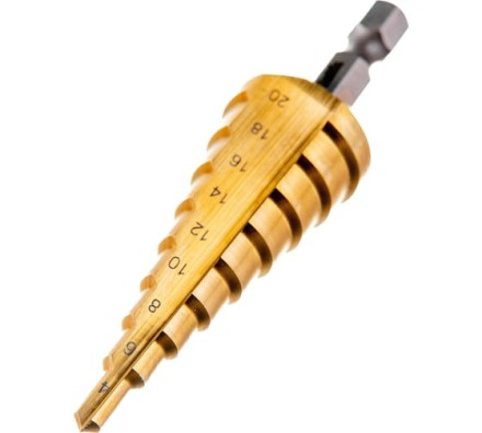 Сверло ступенчатое HSS-TiN с прямым желобком, 4-20x75, 1/4&quot; (Makita D-40129) купить в Надыме