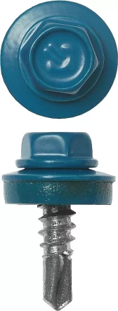 Саморезы ЗУБР окраш., RAL 5009 небесно-голуб., для крепл. кров. матер. к металл. констр., 5.5x25мм, 420шт 4-300315-55-025-5009 купить в Надыме