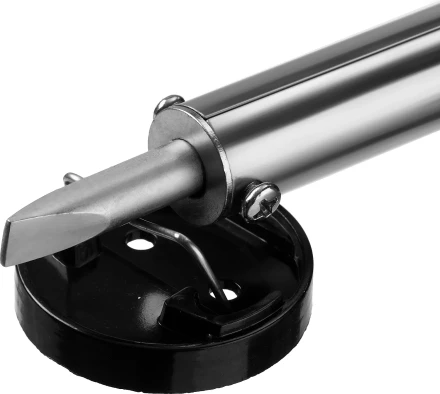 Паяльник PROTerm с двухкомпонентной рукояткой, в комплекте с припоем и подставкой, жало - клин, STAYER Professional 55300-100, 100 Вт 55300-100 купить в Надыме