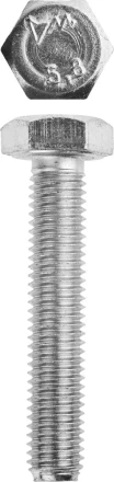 Болт ЗУБР "МАСТЕР" с шестигранной головкой, ГОСТ 7798-70, класс прочности 5.8, оцинкованный, M10x55мм, 5кг 303080-10-055 купить в Надыме