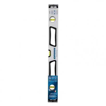 Уровень алюминиевый 600 мм усиленный рукоятки фрезерованный 3 глазка магнитный Gross 34370 купить в Надыме