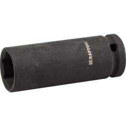 Торцовая головка KRAFTOOL "INDUSTRIE QUALITAT" ударная, удлиненная (1/2"), FLANK, Cr-Mo, фосфатированная, 21 мм 27942-21_z01