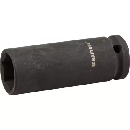 Торцовая головка KRAFTOOL "INDUSTRIE QUALITAT" ударная, удлиненная (1/2"), FLANK, Cr-Mo, фосфатированная, 21 мм 27942-21_z01 купить в Надыме