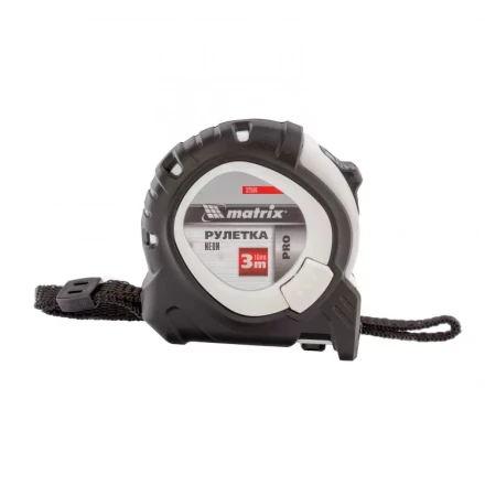 Рулетка Neon 3 м x 16 мм обрезиненный корпус 3 фиксации Pro Matrix 32590 купить в Надыме