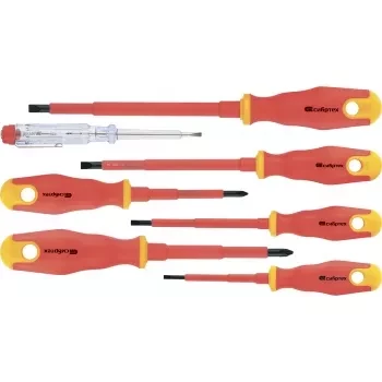 Набор диэлектрических отверток до 1000В тестер CrV двухкомпонентные рукоятки 7 штук Сибртех 12936 купить в Надыме