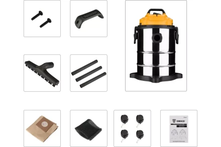 Пылесос промышленный DEKO DKVC-1400-15S, 015-0030 купить в Надыме