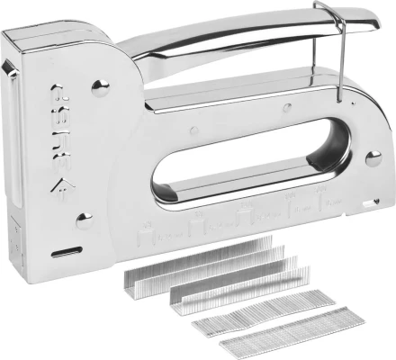 Степлер для скоб &quot;Универсал 14&quot; 6-в-1: тип 53 (6-14 мм) / 140 (8-14 мм) / 53F (8-14 мм) / 13 (6-14 мм) / 300 (16 мм) 500 (16 мм), ЗУБР Профессионал 31527 купить в Надыме