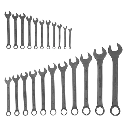 Набор ключей комбинированных, 6 - 32 мм, 22 шт., CrV, фосфатированные, ГОСТ 16983 Сибртех 15479 купить в Надыме
