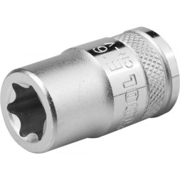 Торцовая головка KRAFTOOL &quot;INDUSTRIE QUALITAT&quot;, Cr-V, внешний TORX, хромосатинированная, 1/2&quot;, Е 18 27810-18_z01