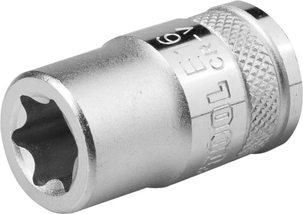 Торцовая головка KRAFTOOL "INDUSTRIE QUALITAT", Cr-V, внешний TORX, хромосатинированная, 1/2", Е 18 27810-18_z01 купить в Надыме