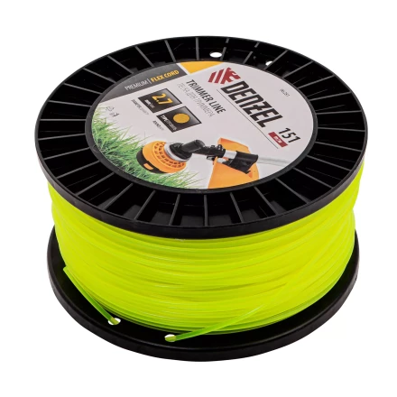 Леска для триммера круглая, 2,7мм х 151м, на DIN катушке FLEX CORD,  Denzel 96281 купить в Надыме