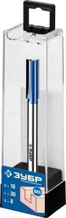 ЗУБР 10 x 30 мм, хвостовик 8 мм, фреза пазовая прямая с нижними подрезателями, Профессионал (28755-10-30) купить в Надыме