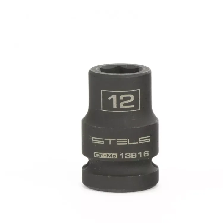 Головка ударная шестигранная 12 мм 1/2" CrMo  Stels 13916 купить в Надыме