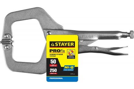 Зажим STAYER &quot;PROFI&quot; &quot;PRO-Fix&quot; точечный, ручной, 250x50мм 22476_z01 купить в Надыме