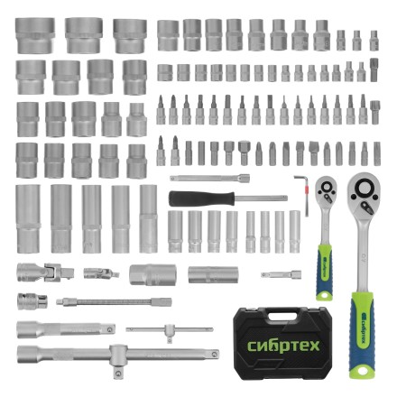 Набор инструментов Сибртех 13389, 1/2&quot;, 1/4&quot;, 108 предметов купить в Надыме