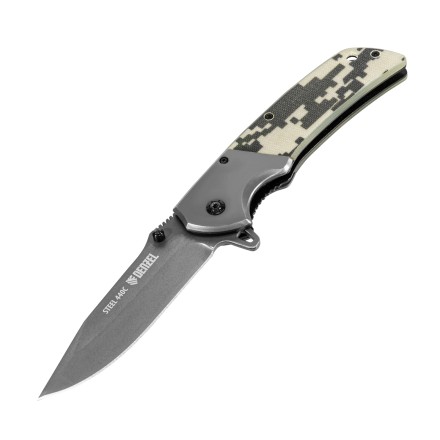 Нож складной Denzel, многоцелевой, системы Liner-Lock, с накладкой G10 на классической рукоятке, 79207 купить в Надыме