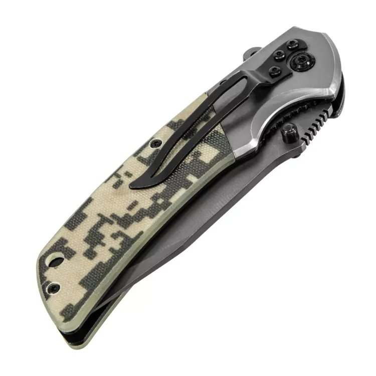 Нож складной Denzel, многоцелевой, системы Liner-Lock, с накладкой G10 на классической рукоятке, 79207 купить в Надыме
