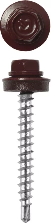 Саморезы ЗУБР "ПРОФЕССИОНАЛ" окраш., RAL 3005 темно-красн., для крепл. кров. матер. к дерев. обреш., 4.8x29мм, 400шт 4-300315-48-029-3005 купить в Надыме