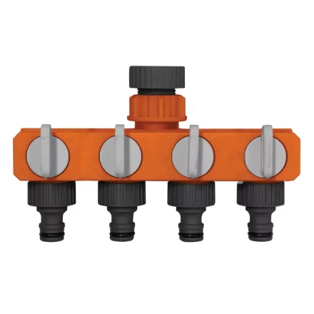 Распределитель пластиковый 4-х канальный G 3/4"  G 1"  Кратон 5 01 04 056 купить в Надыме