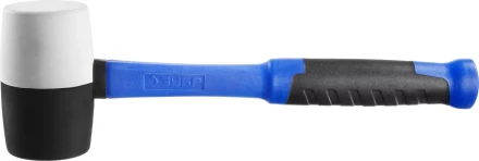 Киянка ЗУБР "ПРОФЕССИОНАЛ" резиновая черно-белая, с фиберглассовой ручкой, 680г 20532-680 купить в Надыме