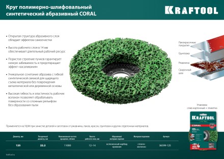 Круги полимерно-шлифовальные синтетические 36599-125 купить в Надыме