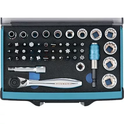 Трещотка с набором бит и торцевых головок, Адаптер и удлинитель, 49 штук,  S2 Gross 11600 купить в Надыме