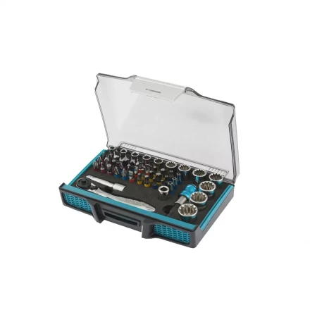 Трещотка с набором бит и торцевых головок, Адаптер и удлинитель, 49 штук,  S2 Gross 11600 купить в Надыме