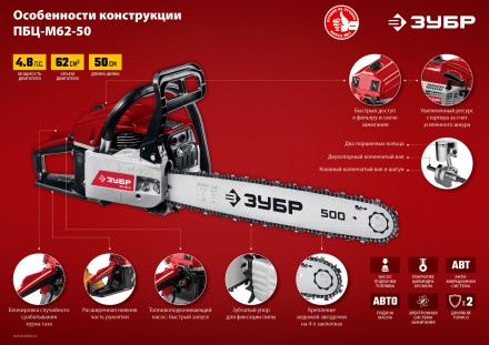 Бензопила ПБЦ-М62-50 серия МАСТЕР купить в Надыме
