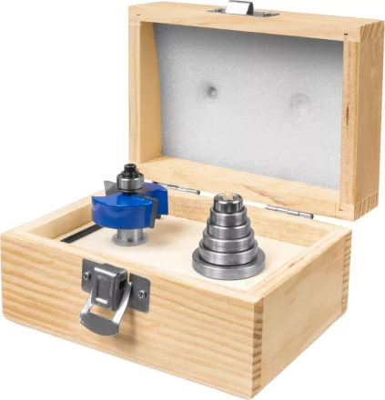 Фрезы четвертные фальцевые в наборе с подшипниками серия ПРОФЕССИОНАЛ купить в Надыме