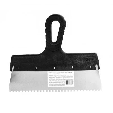 Шпатель из нержавеющей стали 250 мм зуб 4 х 4 мм пластмассовая ручка 85156 купить в Надыме