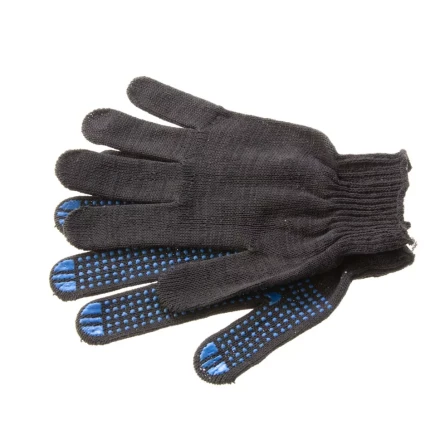 Перчатки трикотажные, ПВХ-покрытие "Точка", 10 класс, черные Россия 67855 купить в Надыме