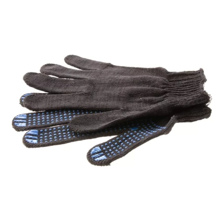 Перчатки трикотажные, ПВХ-покрытие "Точка", 10 класс, черные Россия 67855 купить в Надыме