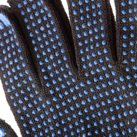 Перчатки трикотажные, ПВХ-покрытие "Точка", 10 класс, черные Россия 67855 купить в Надыме