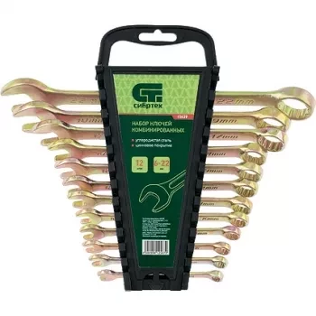 Набор ключей комбинированных 6-22 мм. 12 шт., СИБРТЕХ 15439 купить в Надыме