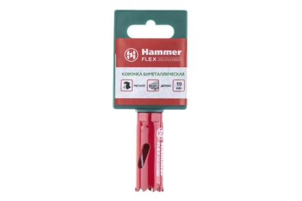 Коронка биметаллическая HAMMER Ф19х38мм 1/2"  BiMETALL (224-001) купить в Надыме