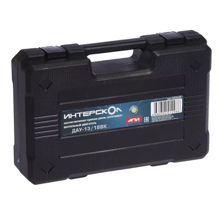 Профессиональная ударная дрель-шуруповерт с бесщеточным (вентильным) двигателем ИНТЕРСКОЛ ДАУ-13/18ВК аккумуляторная Li-ion АПИ (кейс, без аккумулятора и ЗУ) купить в Надыме