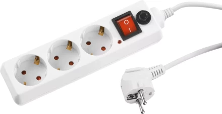 Сетевой фильтр STAYER "STANDARD" электрический, 3 гнезда, макс. мощн. 2200 Вт, 1.5м 55065-1.5 купить в Надыме