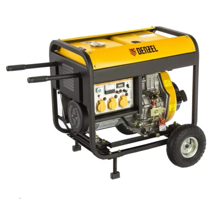 Генератор дизельный DENZEL DD6300Е электростартер 94657 купить в Надыме