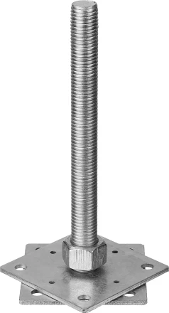 ЗУБР 110 x 110 x 250 мм x М24, цинк, анкерная регулировочная стойка (310266-110) купить в Надыме
