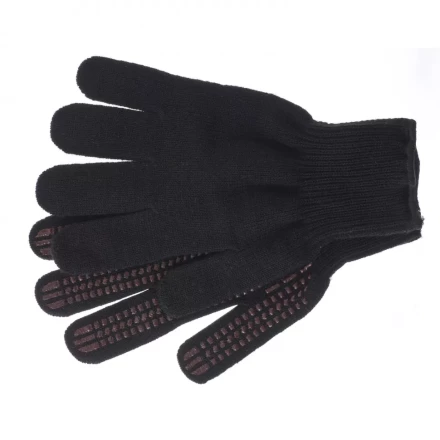 Перчатки трикотажные акрил ПВХ гель Протектор чёрные оверлок Сибртех Россия 68661 купить в Надыме