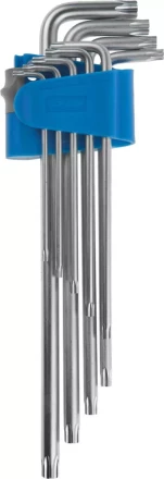 Набор ключей имбусовых ЗУБР "ЭКСПЕРТ" длинные,Cr-Mo сталь,сатиниров покрытие,эргоном держатель,TORX Т10-Т50,9шт 27467-H9 купить в Надыме