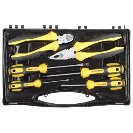 Набор слесарно-монтажного инструмента STAYER "PROFI" ULTRA: 4 отвертки, плоскогубцы и бокорезы, 6 предмета 2202-H6 купить в Надыме