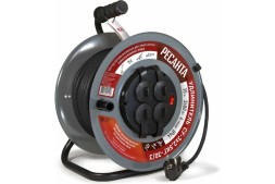 Удлинитель силовой на металлической катушке Ресанта СУ-3х2,5КГ-30/3 (с выкл., 4 розетки, IP44) 61/118/9